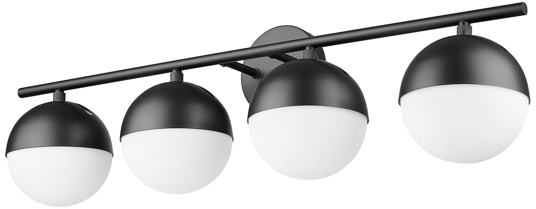 Realm Sphere by Z-Lite Matte Black 7.5 inch 4 Light Vanity