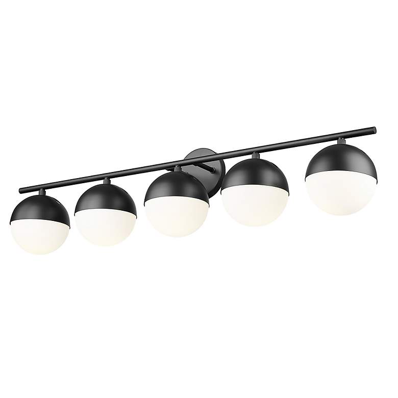 Image 4 Realm Sphere by Z-Lite Matte Black 7.5 inch 5 Light Vanity more views