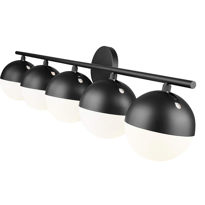 Image 6 Realm Sphere by Z-Lite Matte Black 7.5 inch 5 Light Vanity more views
