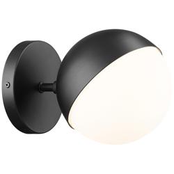 Realm Sphere by Z-Lite Matte Black 8.5 inch 1 Light Wall Sconce