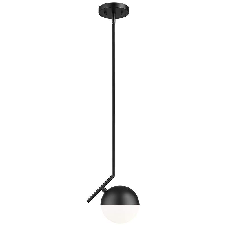 Image 1 Realm Sphere by Z-Lite Matte Black 9 inch 1 Light Pendant