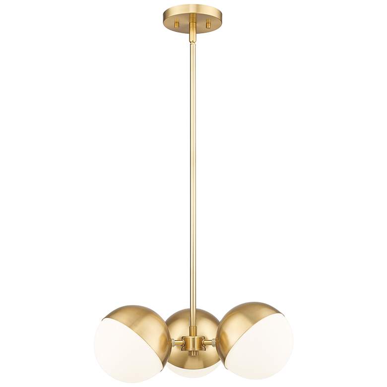 Image 1 Realm Sphere by Z-Lite Modern Gold 17.25 inch 3 Light Chandelier