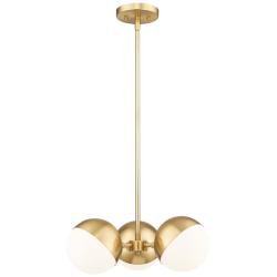 Realm Sphere by Z-Lite Modern Gold 17.25 inch 3 Light Chandelier