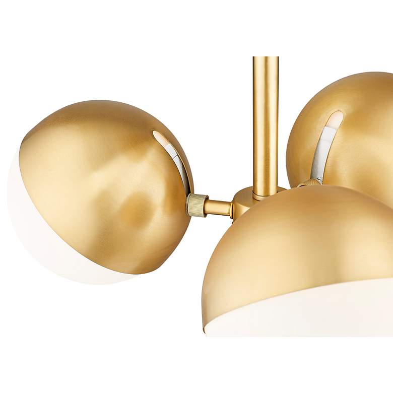 Image 7 Realm Sphere by Z-Lite Modern Gold 17.25 inch 3 Light Semi Flush Mount more views