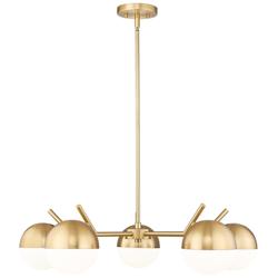 Realm Sphere by Z-Lite Modern Gold 32 inch 5 Light Chandelier