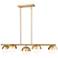 Realm Sphere by Z-Lite Modern Gold 42 inch 5 Light Linear Chandelier