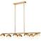 Realm Sphere by Z-Lite Modern Gold 54 inch 7 Light Linear Chandelier
