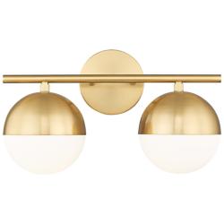 Realm Sphere by Z-Lite Modern Gold 7.5 inch 2 Light Vanity