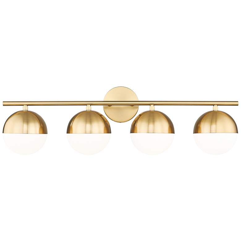 Image 1 Realm Sphere by Z-Lite Modern Gold 7.5 inch 4 Light Vanity