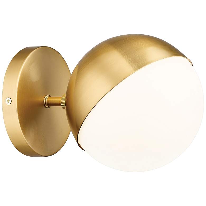 Image 1 Realm Sphere by Z-Lite Modern Gold 8.5 inch 1 Light Wall Sconce