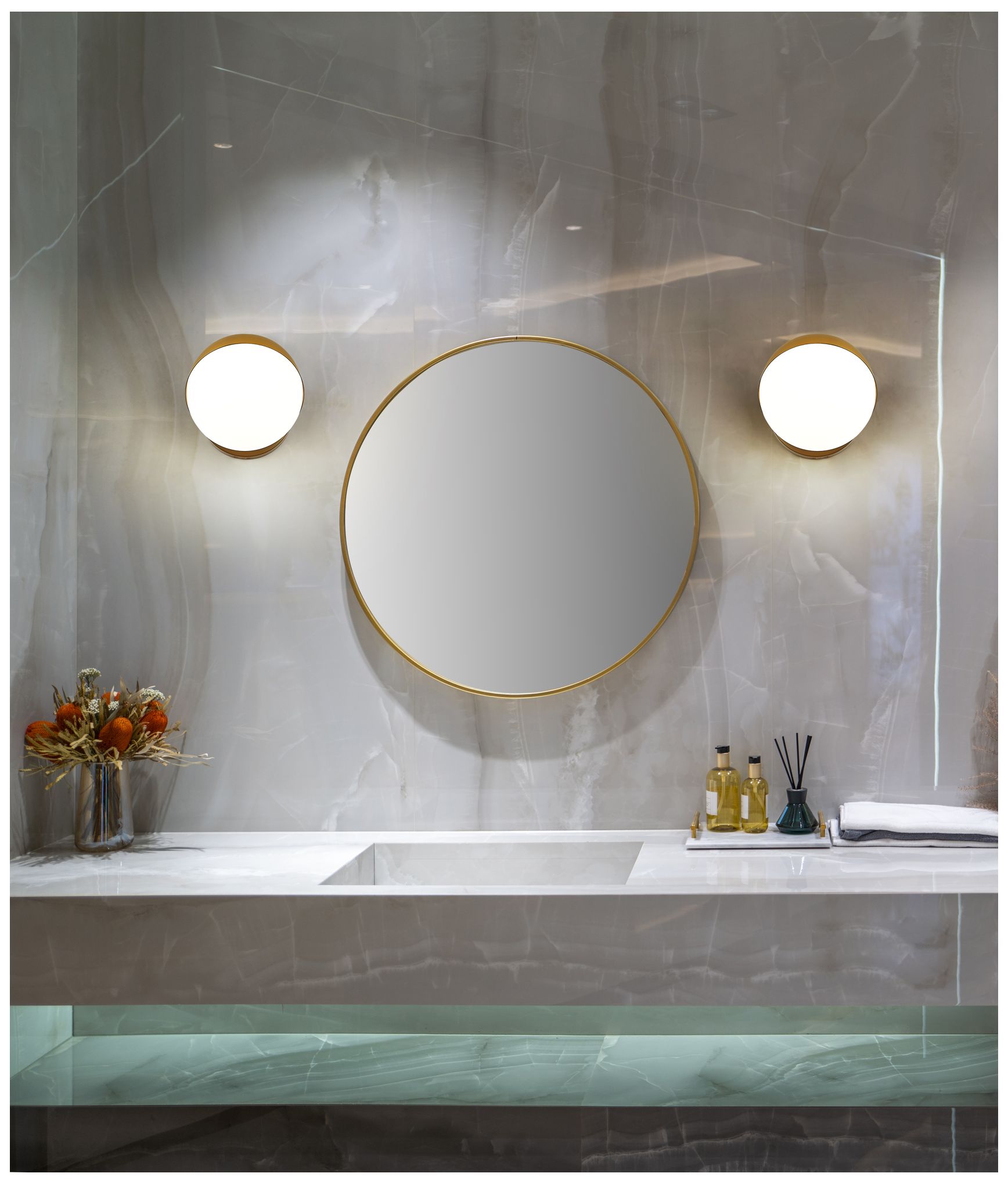 Image 2 Realm Sphere by Z-Lite Modern Gold 8.5 inch 1 Light Wall Sconce more views