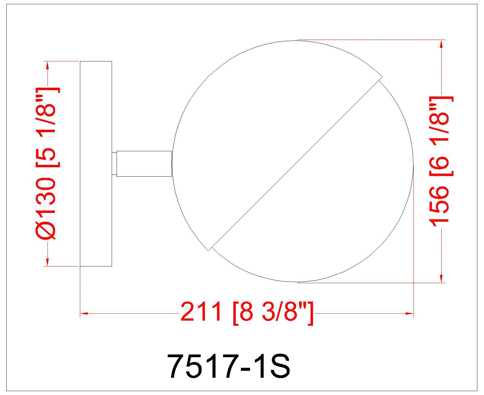 Realm Sphere by Z-Lite Modern Gold 8.5 inch 1 Light Wall Sconce