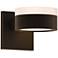 REALS 2.5" High 2-Light Textured Bronze LED Wall Sconce