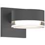 REALS 2.5" High 2-Light Textured Gray LED Wall Sconce