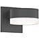 REALS 2.5" High 2-Light Textured Gray LED Wall Sconce