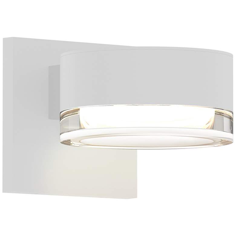 Image 1 REALS 2.5 inch High 2-Light Textured White LED Wall Sconce