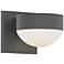 REALS 3.25" High 2-Light Textured Gray LED Wall Sconce