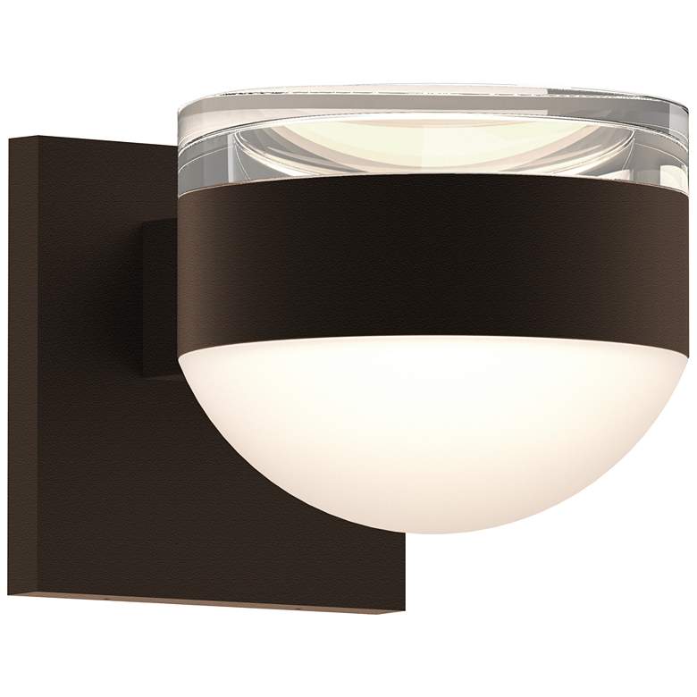 Image 1 REALS 4" High 2-Light Textured Bronze LED Wall Sconce