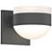 REALS 4" High 2-Light Textured Gray LED Wall Sconce