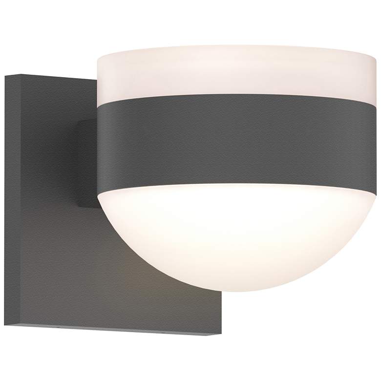 Image 1 REALS 4" High 2-Light Textured Gray LED Wall Sconce