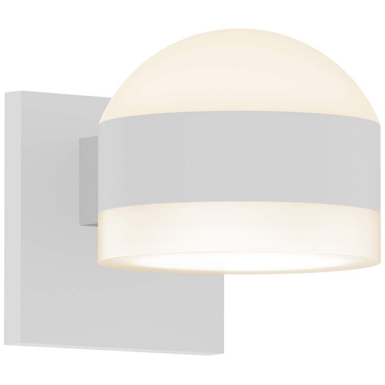 Image 1 REALS 4" High 2-Light Textured White LED Wall Sconce