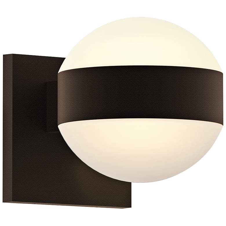 Image 1 REALS 5 1/2"H Textured Bronze 2-Light LED Outdoor Wall Light