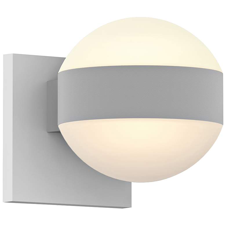 Image 1 REALS 5 1/2"H Textured White 2-Light LED Outdoor Wall Light