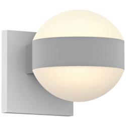 REALS 5 1/2&quot;H Textured White 2-Light LED Outdoor Wall Light