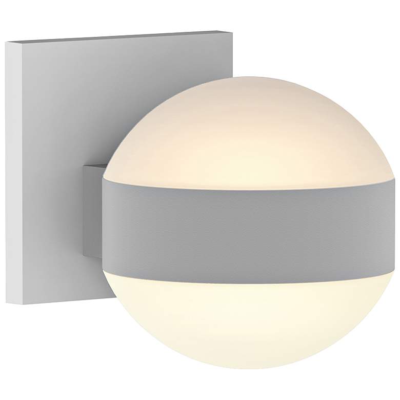 Image 2 REALS 5 1/2"H Textured White 2-Light LED Outdoor Wall Light more views