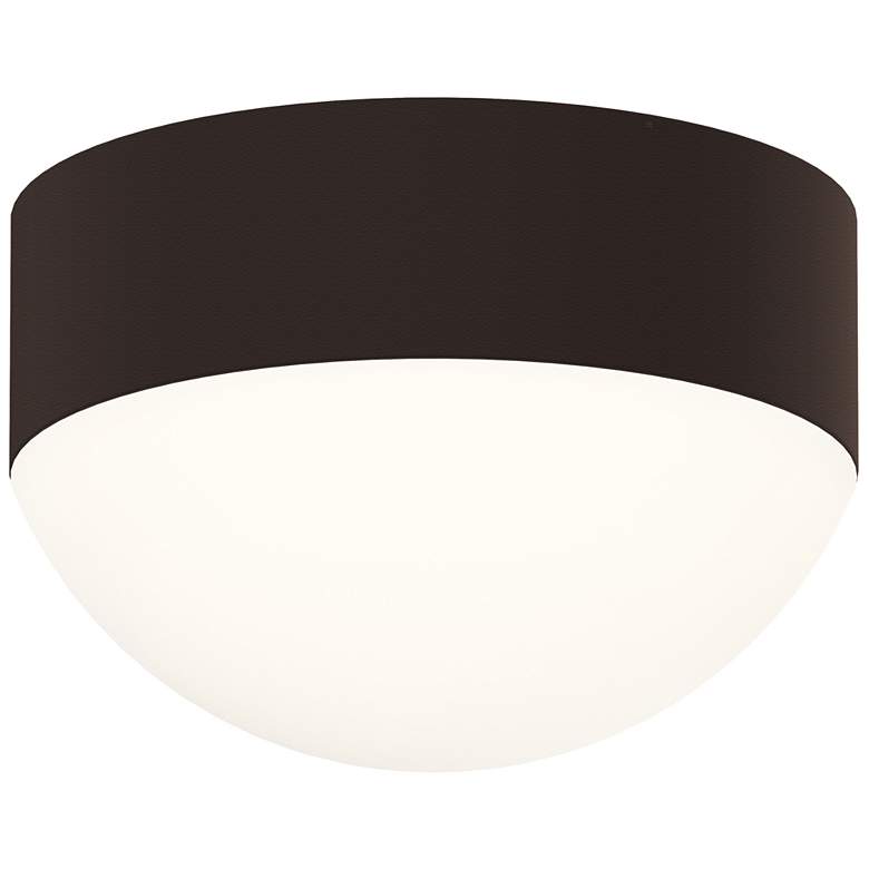 Image 1 REALS 5" Wide Textured Bronze LED Semi Flush Mount