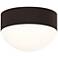 REALS 5" Wide Textured Bronze LED Semi Flush Mount