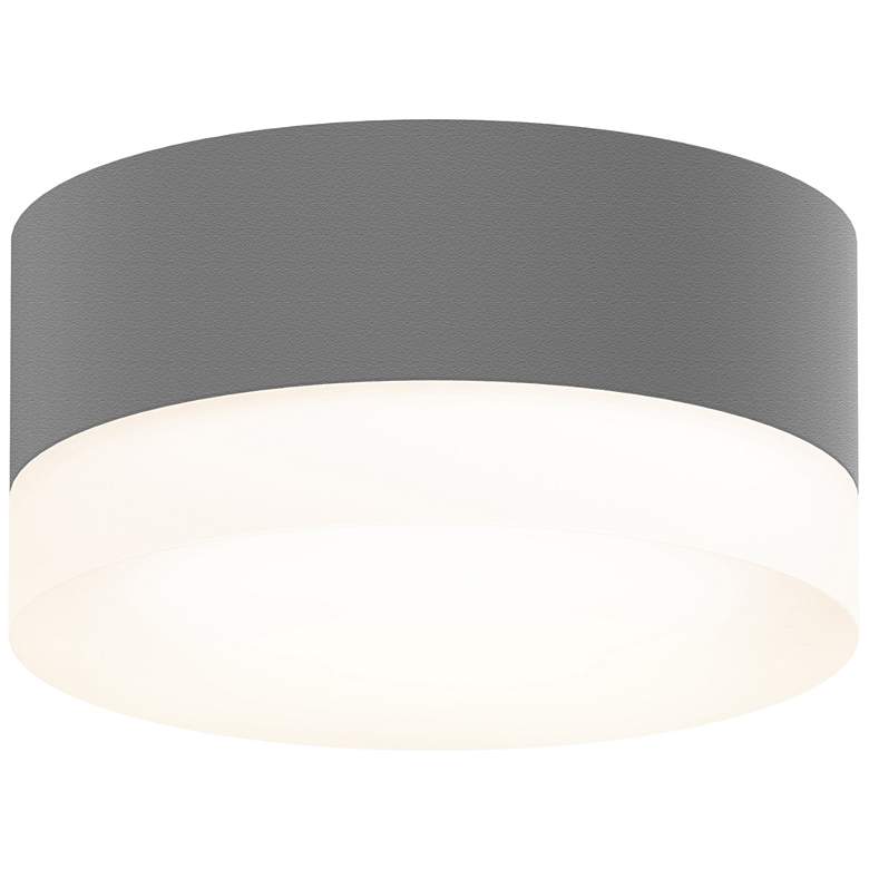 Image 1 REALS 5" Wide Textured Gray LED Semi Flush Mount