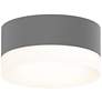 REALS 5" Wide Textured Gray LED Semi Flush Mount