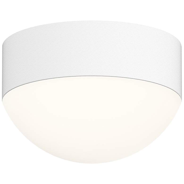 Image 1 REALS 5" Wide Textured White LED Semi Flush Mount