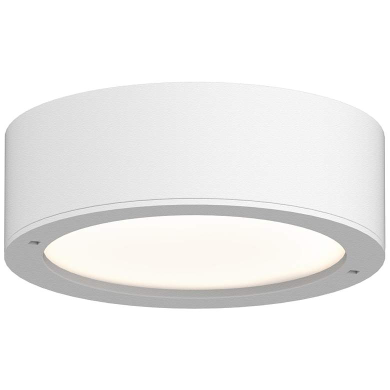 Image 1 REALS 5 inch Wide Textured White LED Semi Flush Mount
