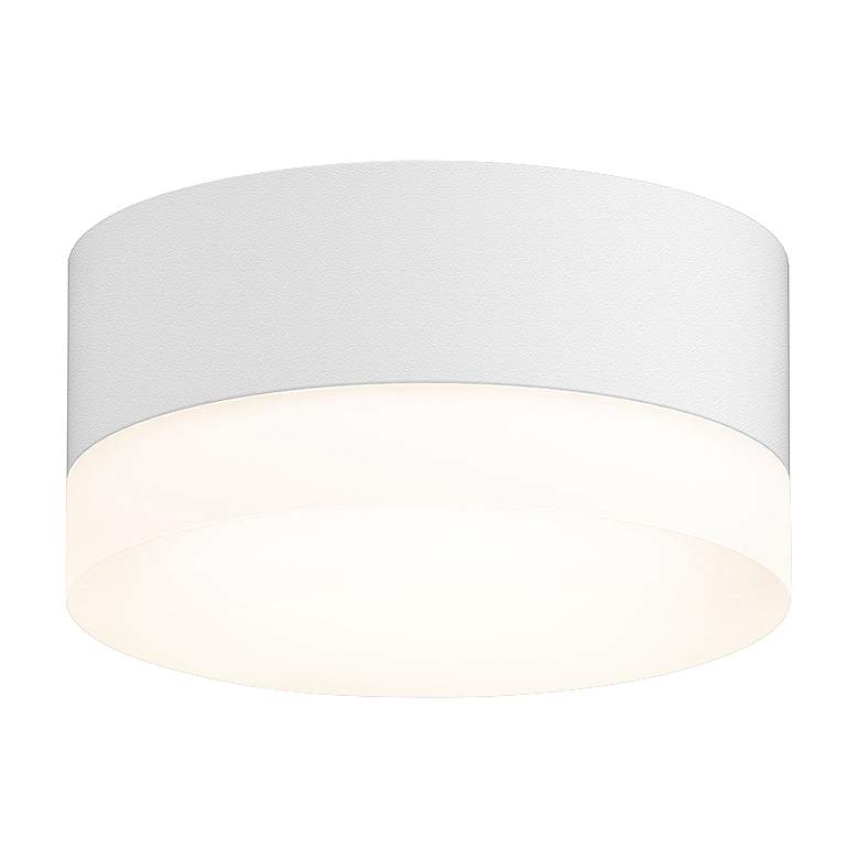 Image 1 REALS 5" Wide White and Frosted LED Outdoor Ceiling Light