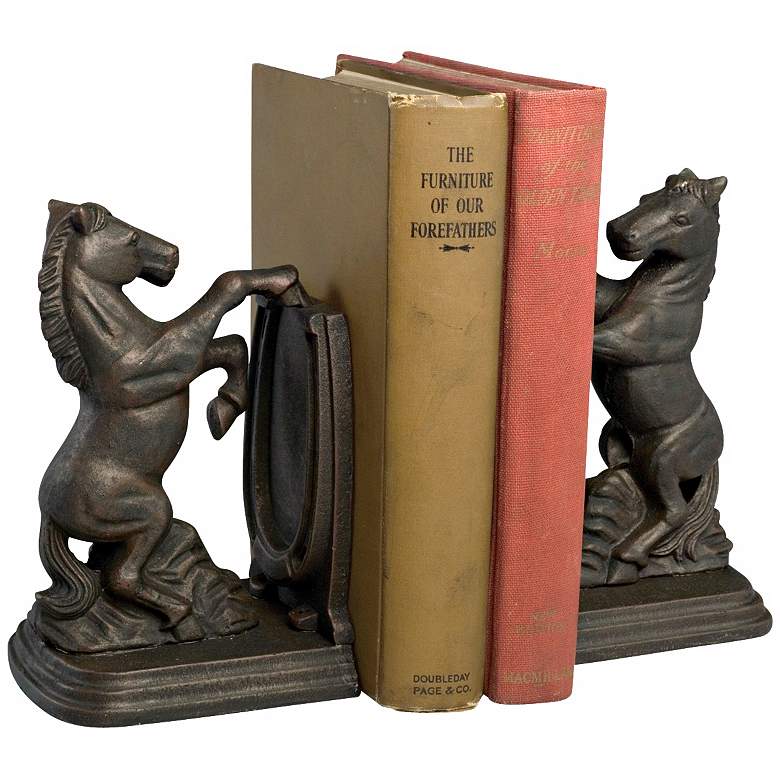 Image 1 Rearing Horses Bookends