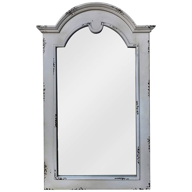 Image 1 Reba Antique White 27 1/2" x 43 1/2" Wall Mirror