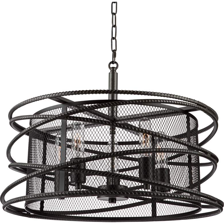 Image 1 Rebar Studio 22 inchW Dark Java Brown 5-Light Chandelier