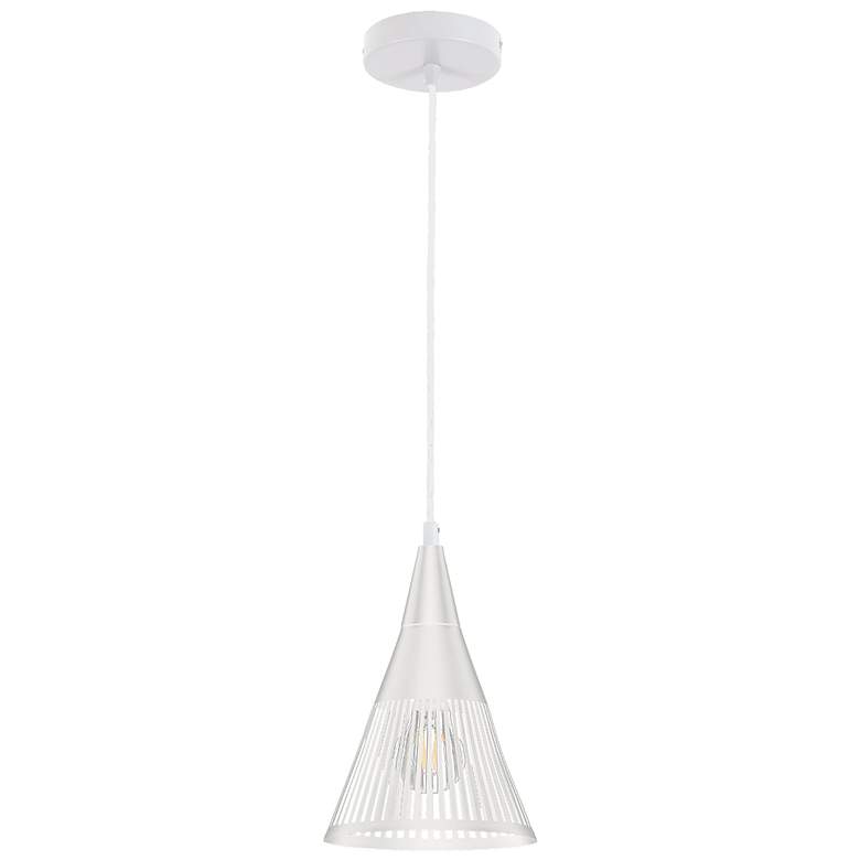 Image 1 Rebecca 7" Wide Matte White Finish Pendant