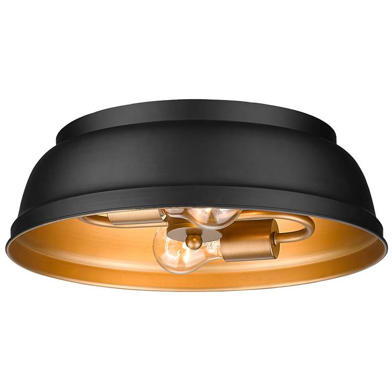 Image 1 Rebel 13 3/4" Wide Matte Black Flush Mount