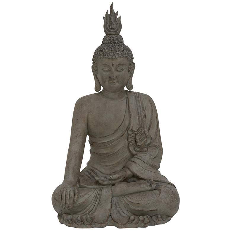 Image 2 Rebirthed 42" High Gray Meditating Buddha Statue