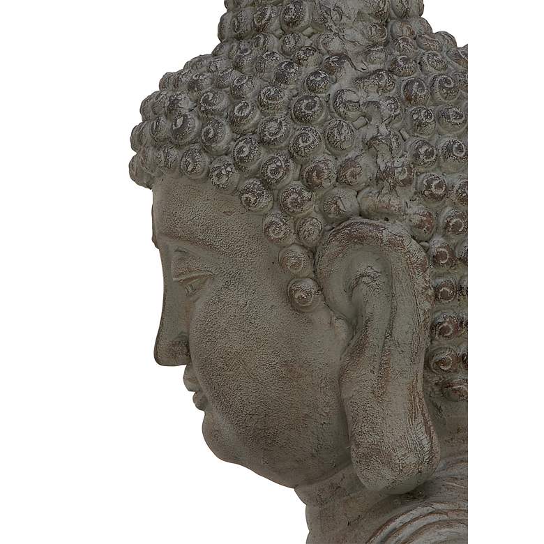 Image 3 Rebirthed 42" High Gray Meditating Buddha Statue more views