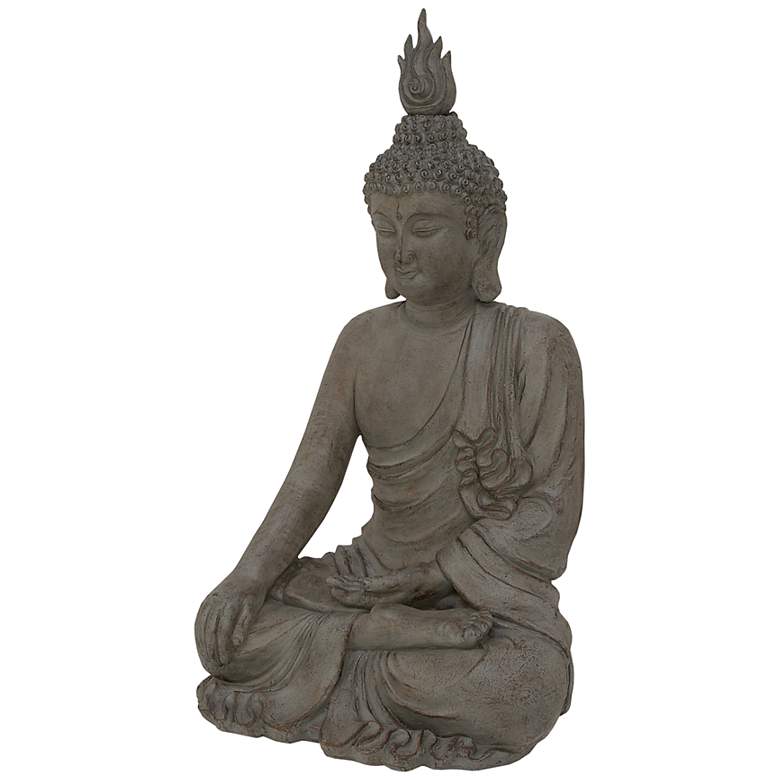 Image 4 Rebirthed 42" High Gray Meditating Buddha Statue more views