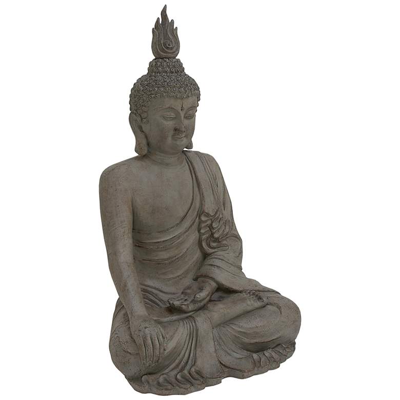 Image 5 Rebirthed 42" High Gray Meditating Buddha Statue more views