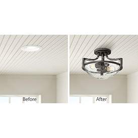 Image3 of Recessed Converter Kit with Mallot 13" Wide Ceiling Light more views