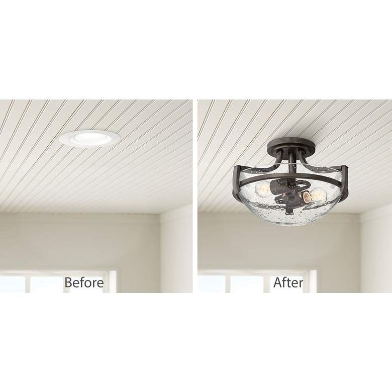 Image 3 Recessed Converter Kit with Mallot 13" Wide Ceiling Light more views