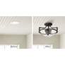 Recessed Converter Kit with Mallot 13" Wide Ceiling Light