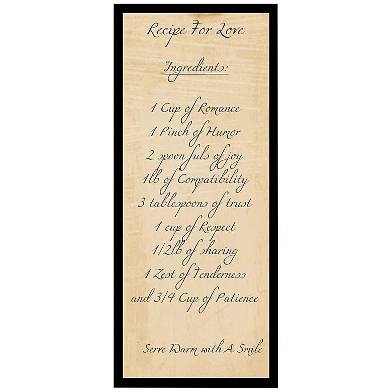 Image 1 Recipe For Love 20 1/2 inch High Framed Giclee Wall Art