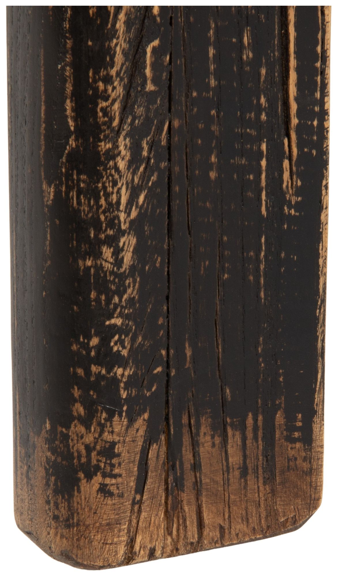 Image 2 Reclaimed Elm Wood Rectangular Coffee Table, Black more views